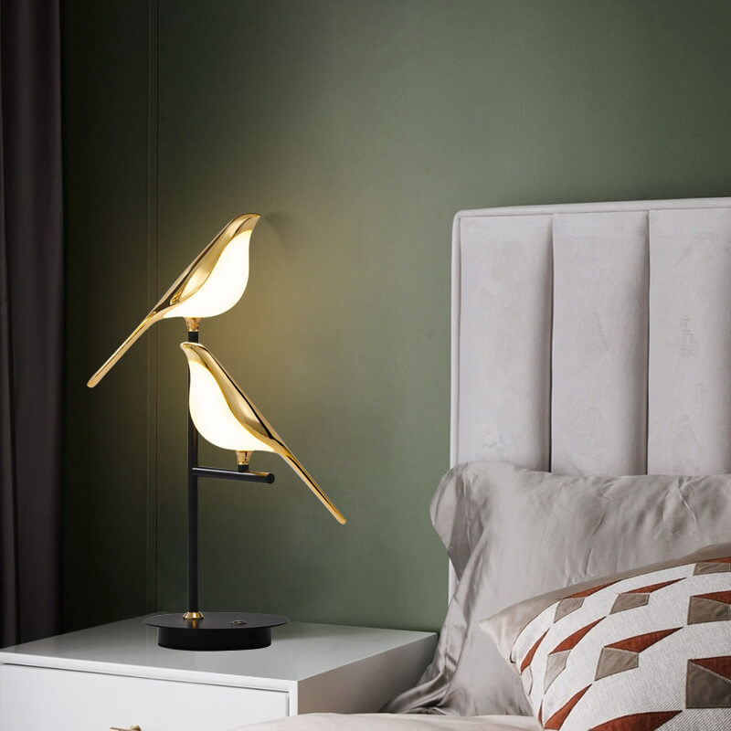 Nordic Minimalist Magpie Bird LED Table Lamp