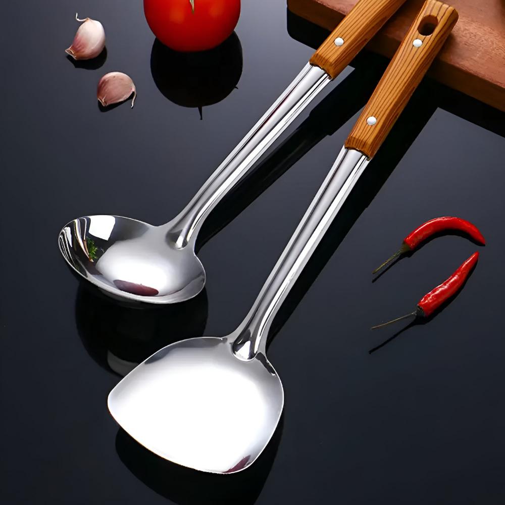 Set Clásico de Utensilios de Cocina de Acero Inoxidable (5 Sets)