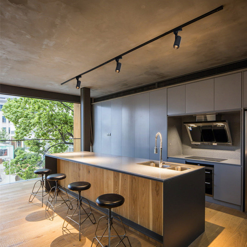 Modern Minimalist Adjustable Dimmable Focus Dimming Spotlight Tubular Track Lighting 3/4/5 Light LED Flush Mount For Living Room