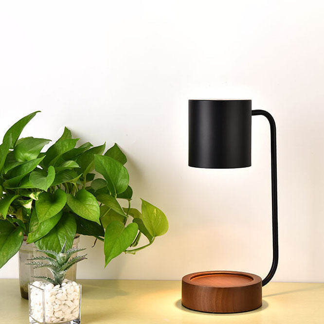 Japanese Minimalist Wood Timing Dimming 1-Light Melting Wax Table Lamp