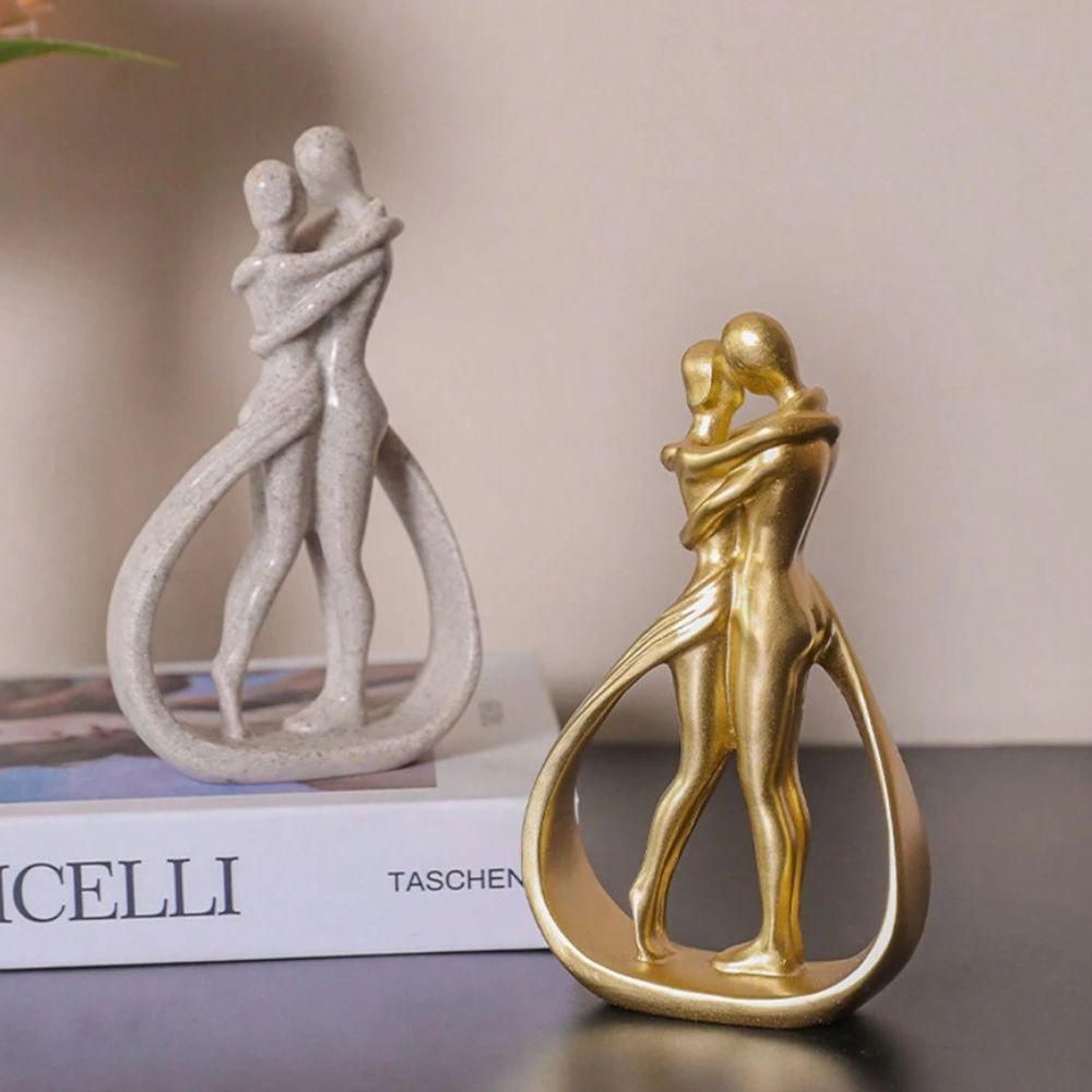 Embrace Resin Couple Sculpture