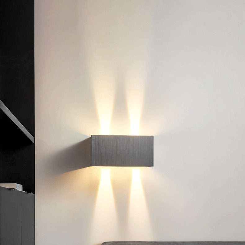 Nordic Minimalist Aluminum Square Flat Adjustable Beam LED Reading Wall Sconce Lamp