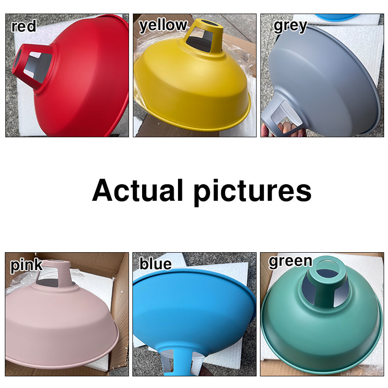 Industrial 1-Light Colorful Barn Shade Pendant Light