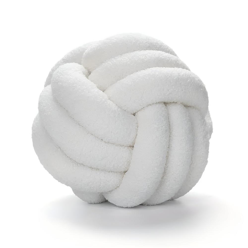 Geknotetes Bouclé-Kissen