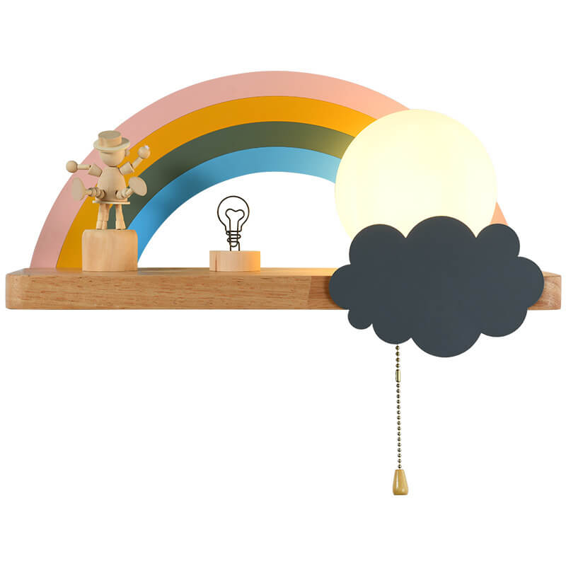 Nordic Cartoon Rainbow 1-Light Wall Sconce Lamp