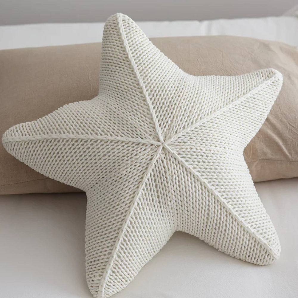 Cojín Estrella de Mar Tejido a Mano
