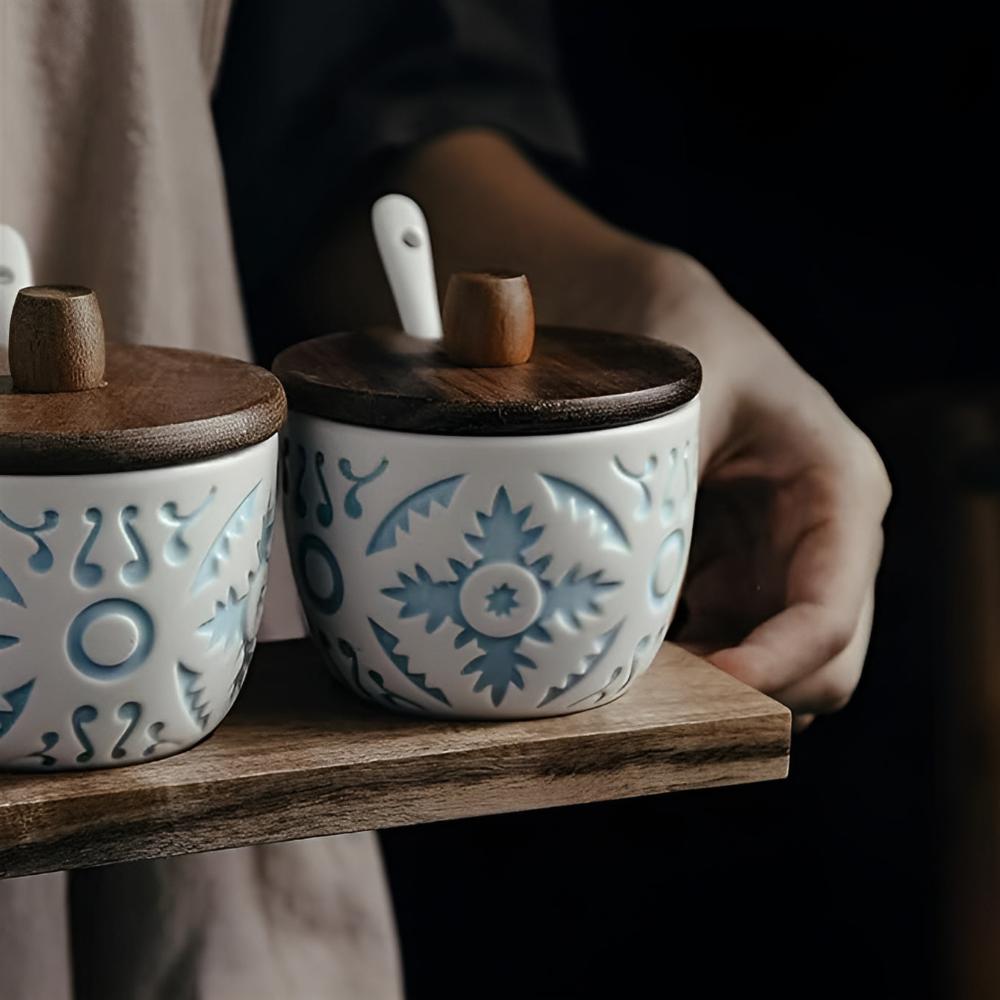 Keramik-Gewürzgläser-Set
