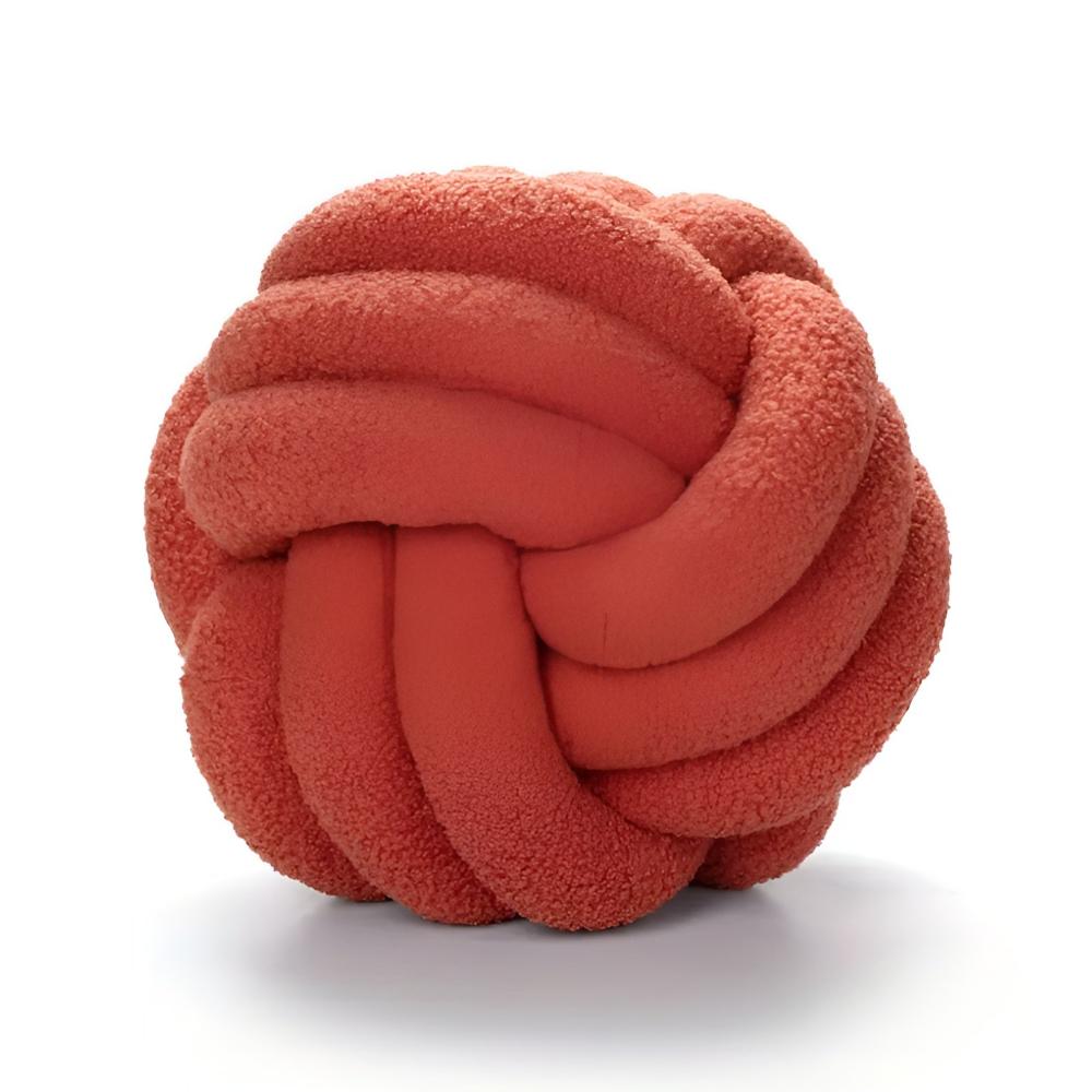 Geknotetes Bouclé-Kissen