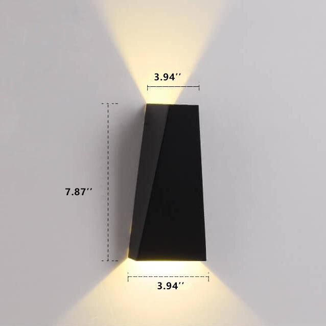 Modern Simple Trapezoid LED 2-Light Wall Sconce Lamp