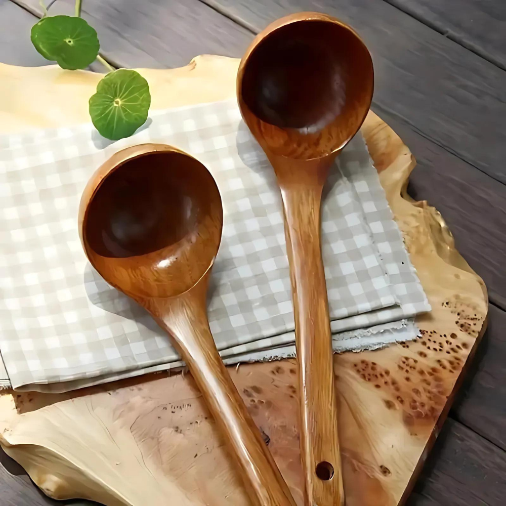 Natürlicher Holz Suppenlöffel - 1 Stück