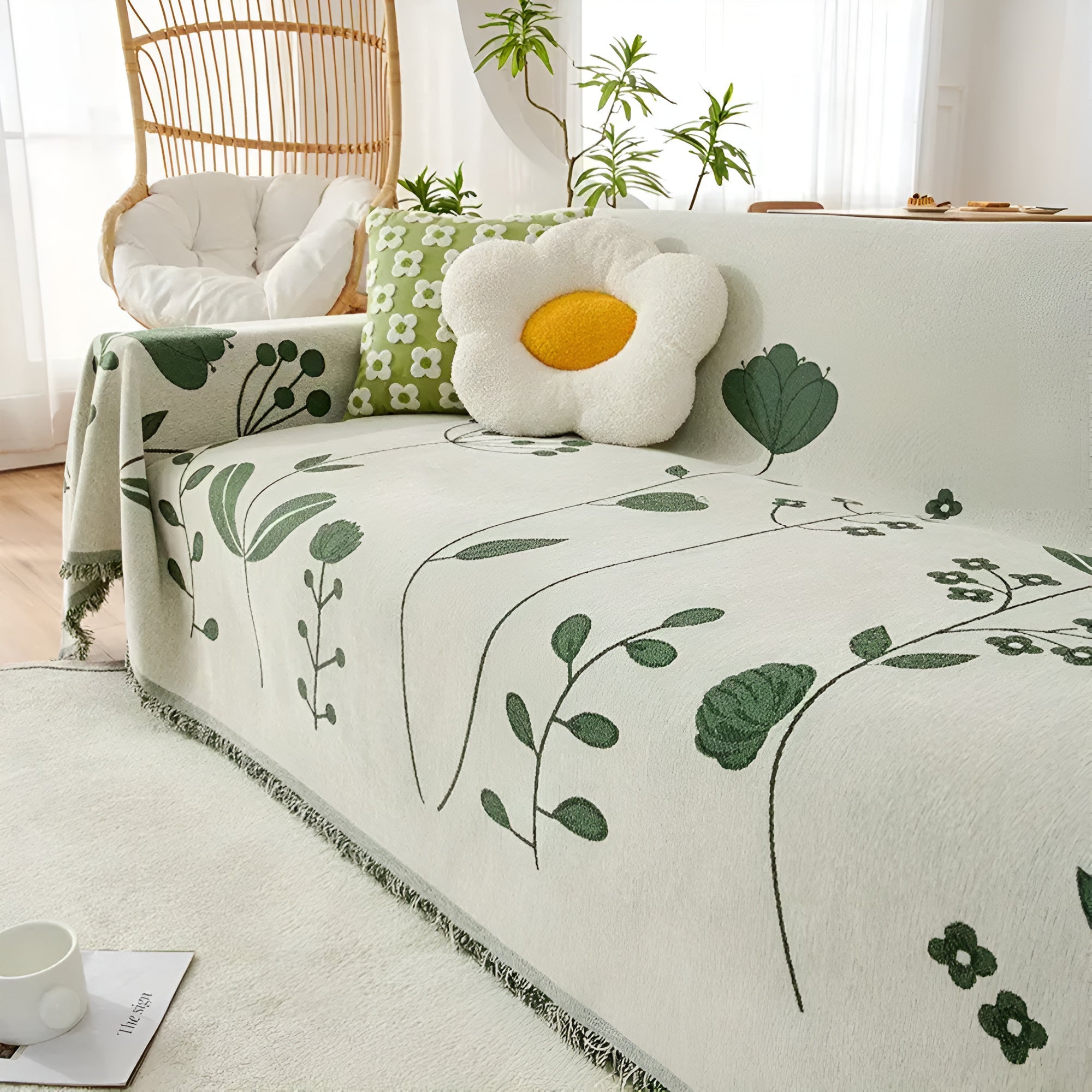 Moderner Bloom Wendbarer Sofabezug