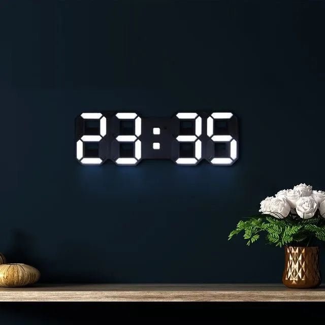 3D LED Wall Clock with Dimmable Lighting – Timora