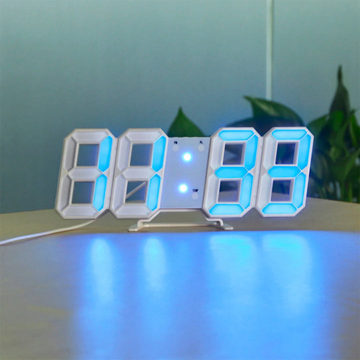 3D LED Wall Clock with Dimmable Lighting – Timora