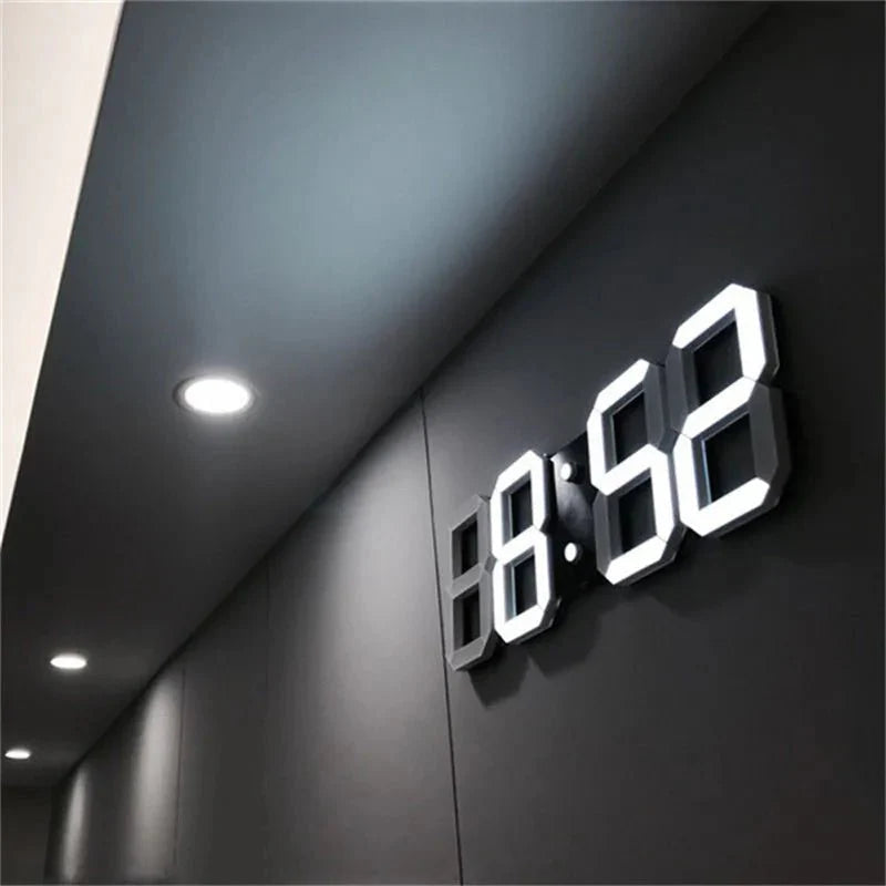 3D LED Wall Clock with Dimmable Lighting – Timora