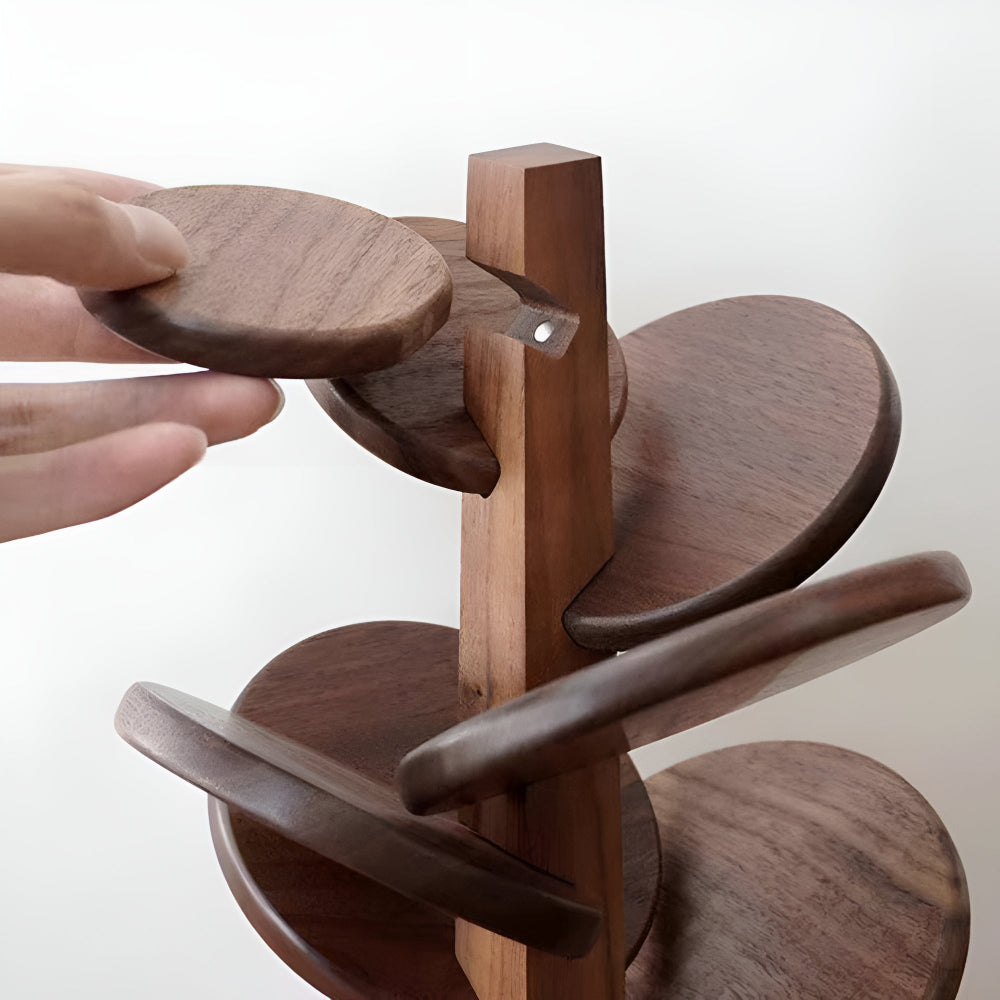 Posavasos Árbol Trivet de Madera