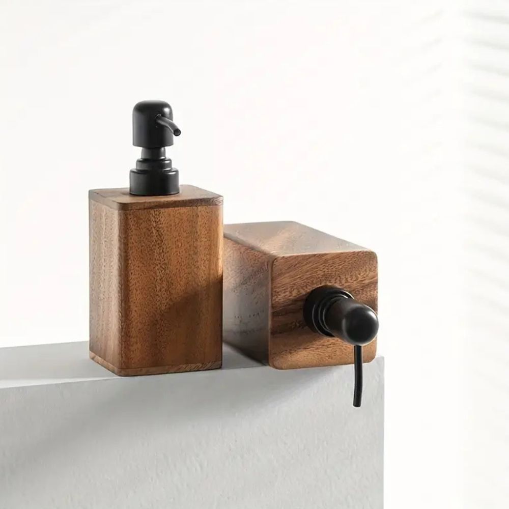 Dispensador de loción y jabón Walnut Aura