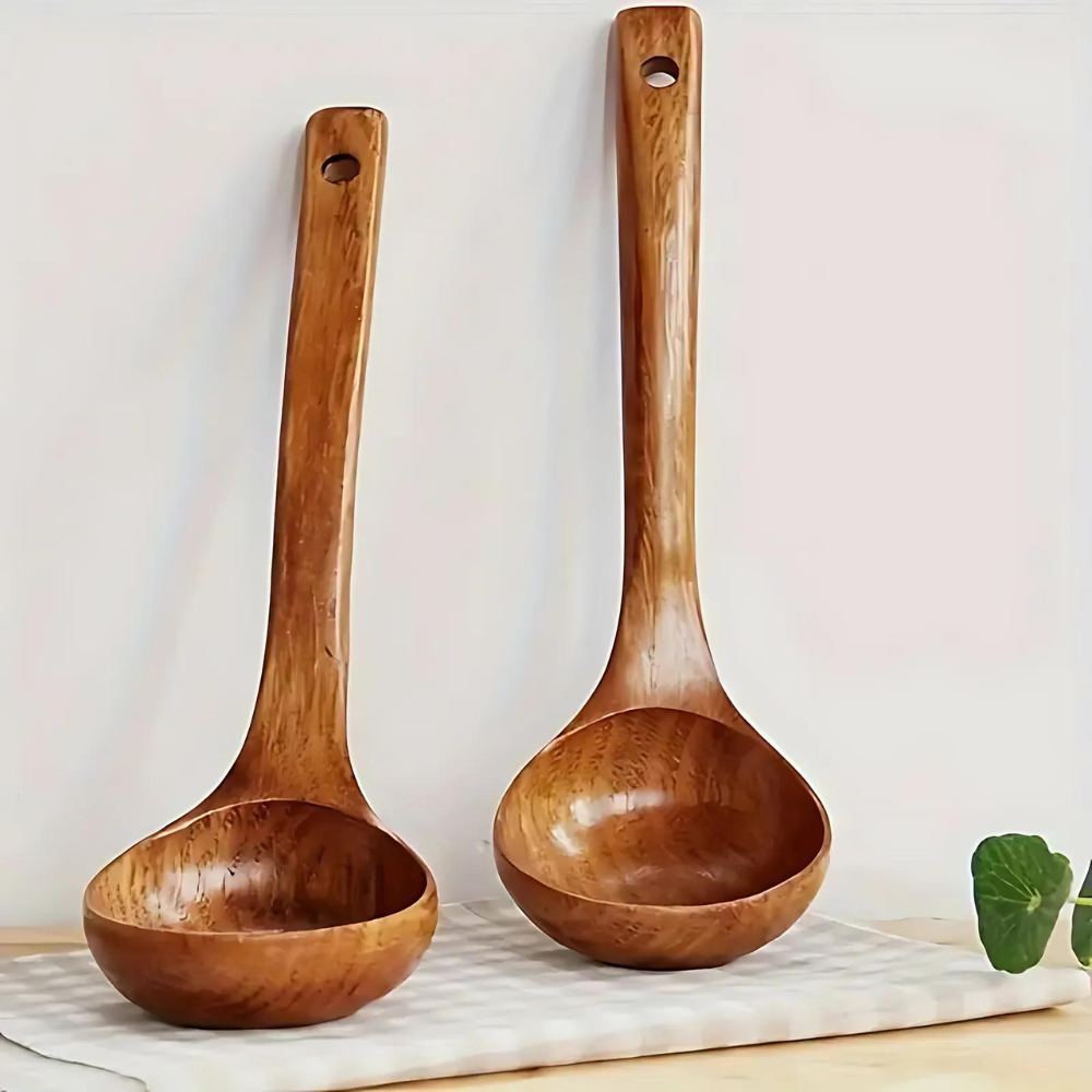 Natürlicher Holz Suppenlöffel - 1 Stück