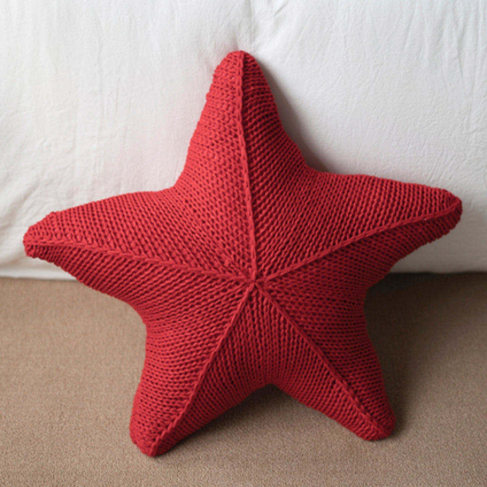 Cojín Estrella de Mar Tejido a Mano