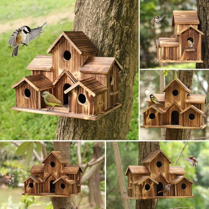 6 Cats Handmade Birdhouse - NestHaven