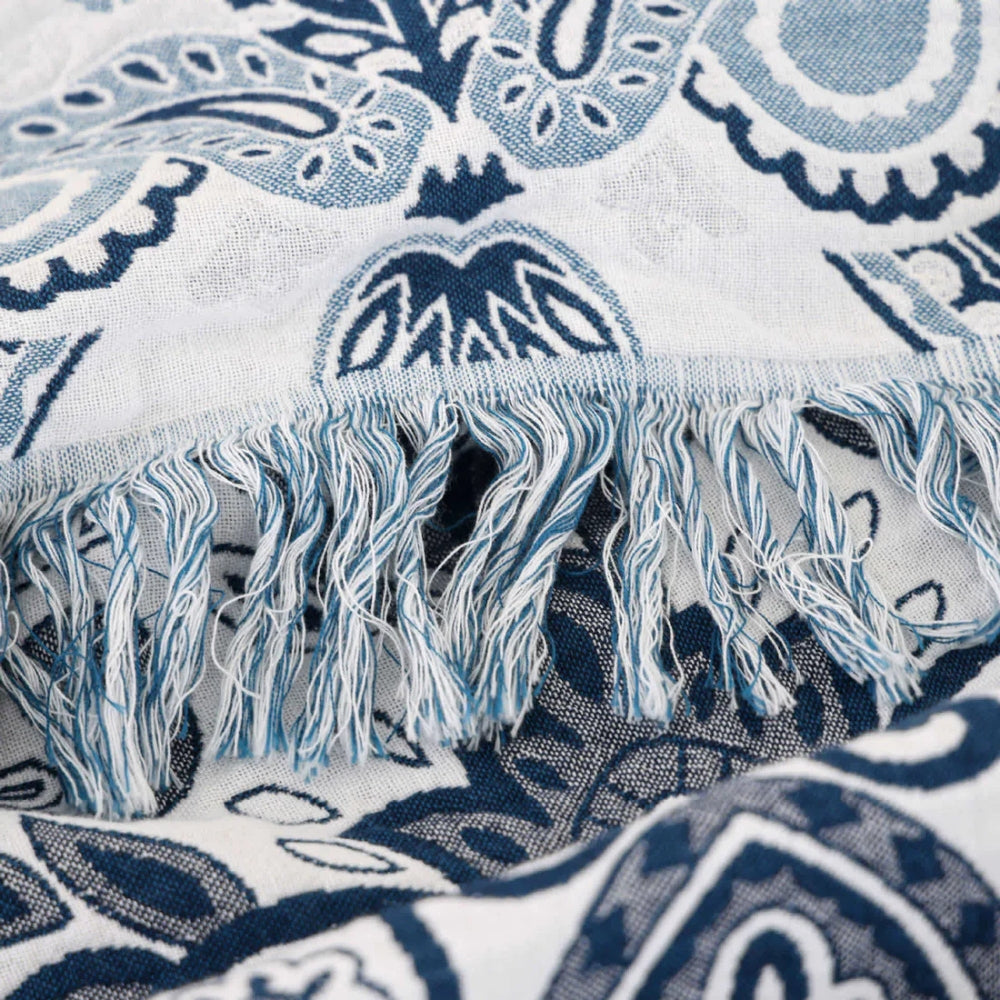 Manta de Algodón con Flecos Paisley Dream