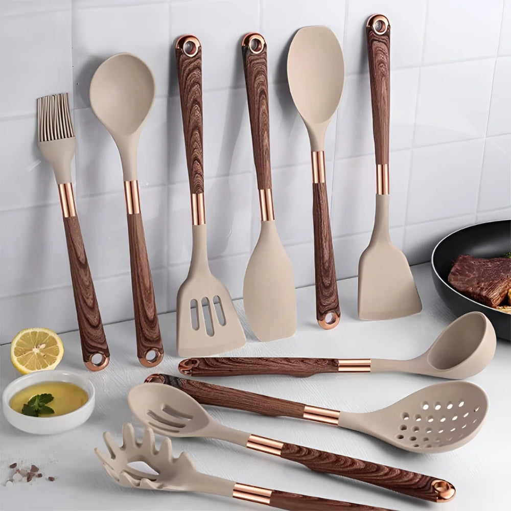Utensilios de Cocina Luxe de Silicona | Set de 10 piezas