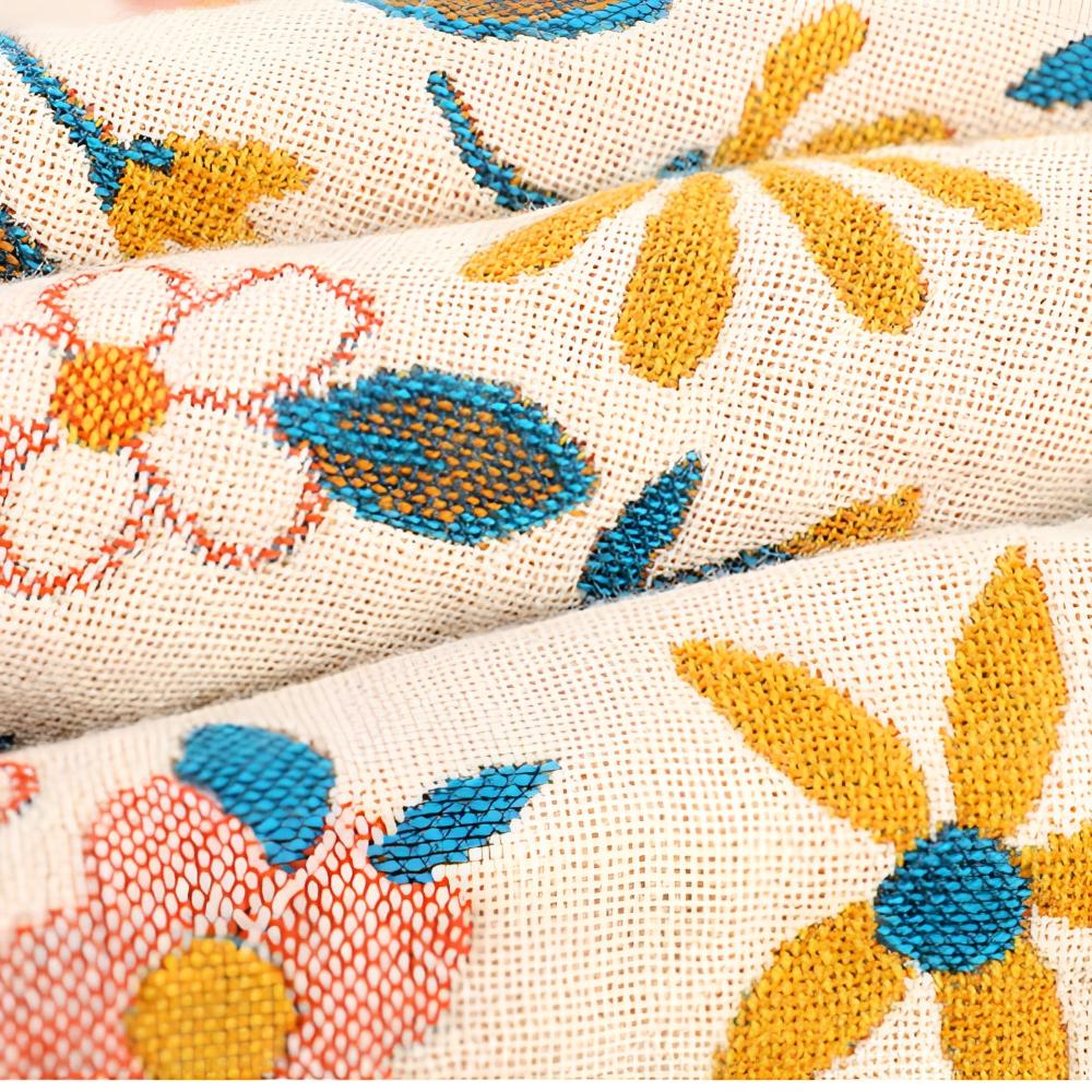 Couverture réversible en coton à franges Daisy Dreamer