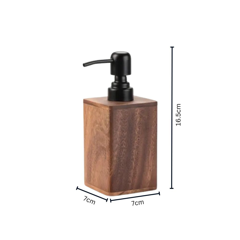 Dispensador de loción y jabón Walnut Aura