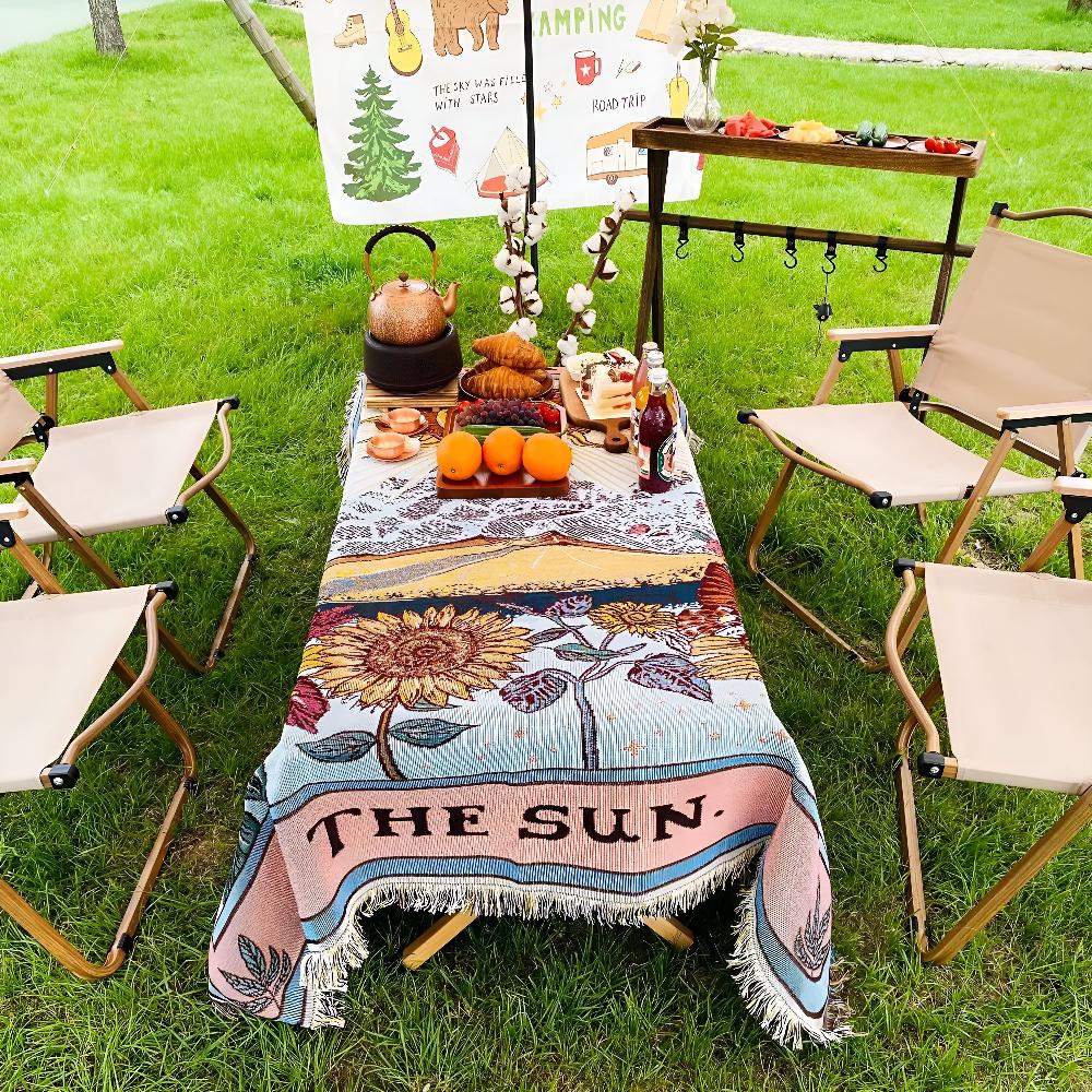 Boho Sonne Wandteppich-Decke