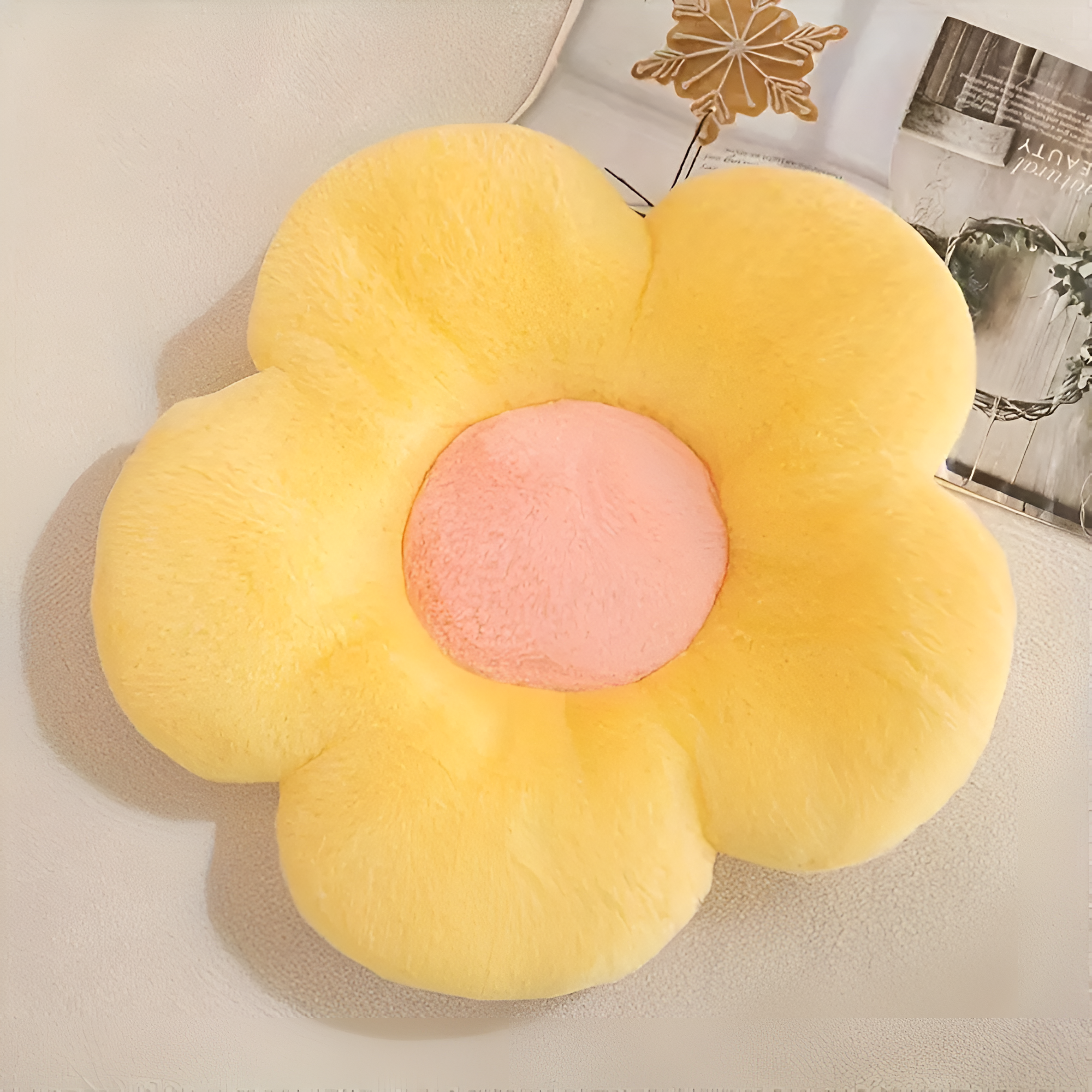 Weiches Blumen-Sitzkissen