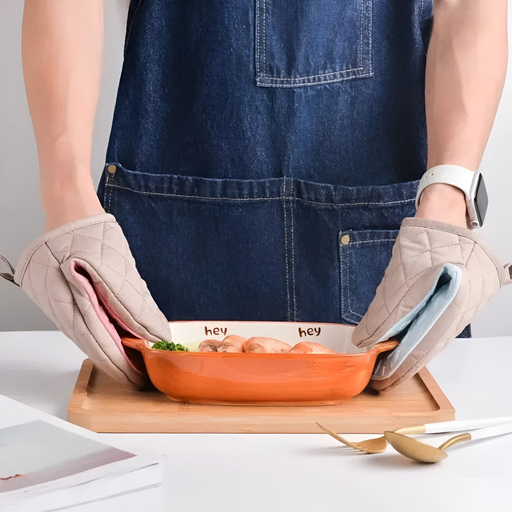 Manoplas de Cocina Resistentes al Calor Acolchadas de Silicona