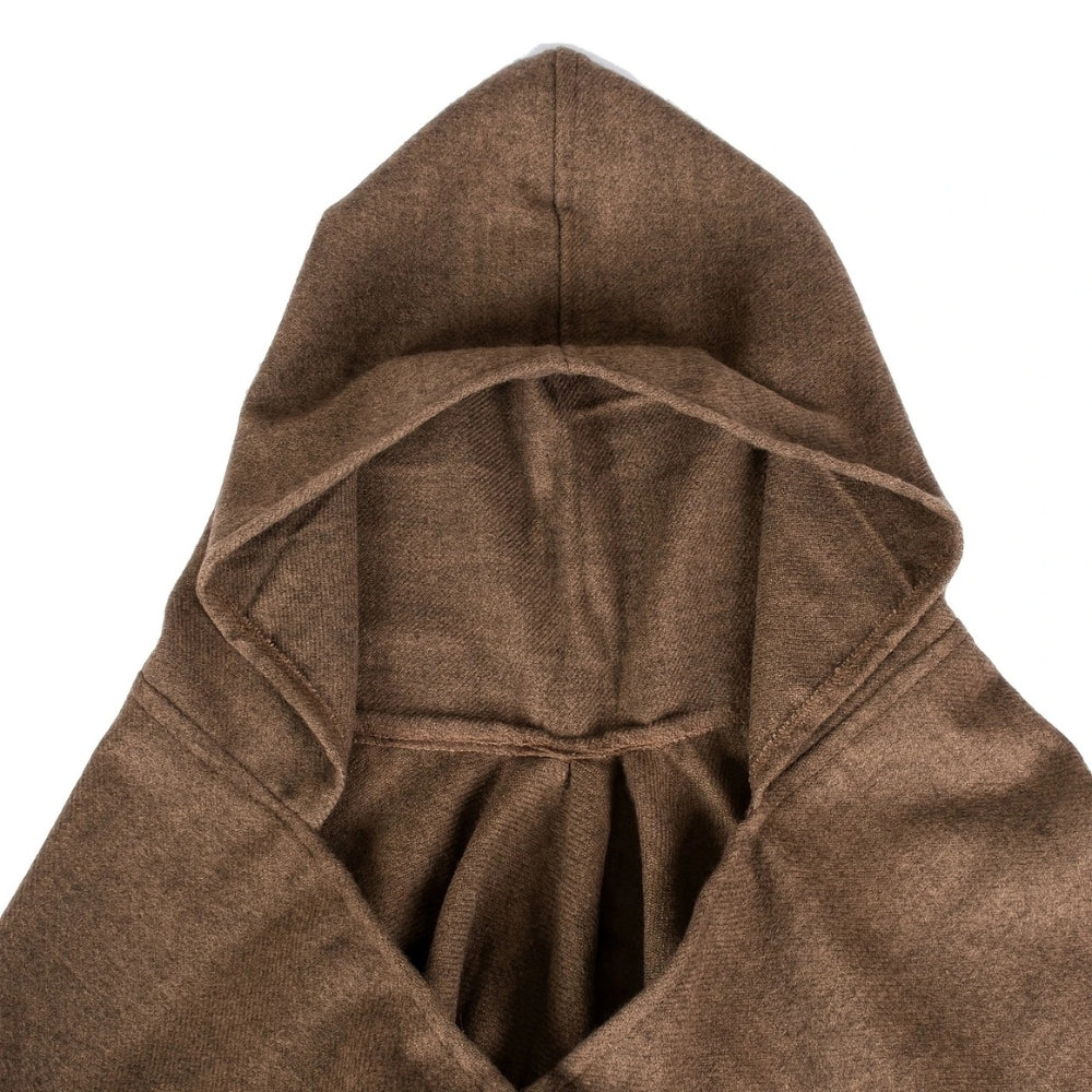 Acryl Kapuzen-Poncho-Schal mit Streifen