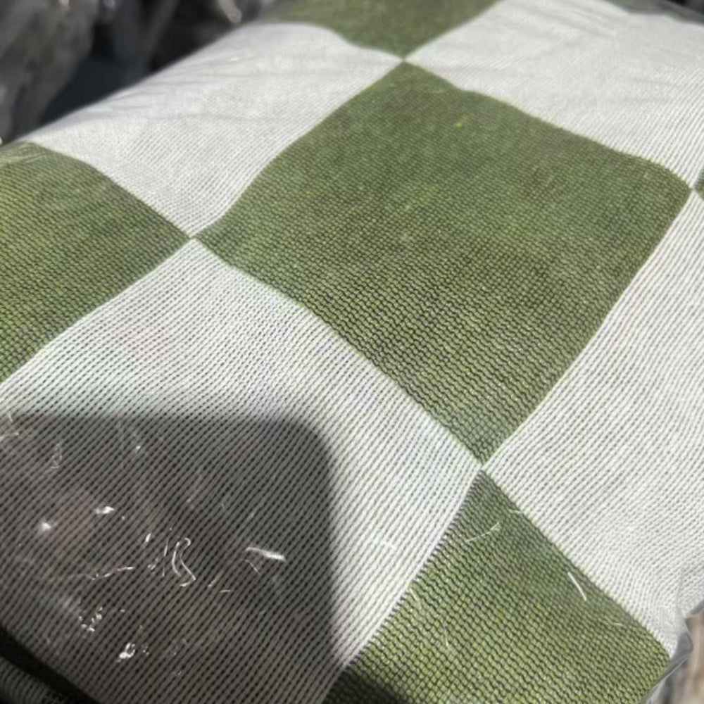 Manta de picnic a cuadros para todas las estaciones con flecos