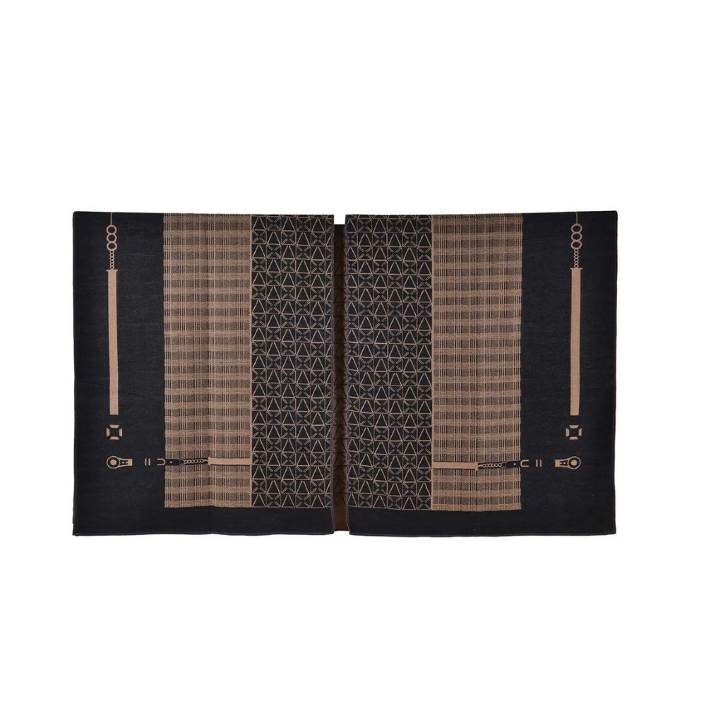 Auron Geometrischer Acryl-Poncho-Schal
