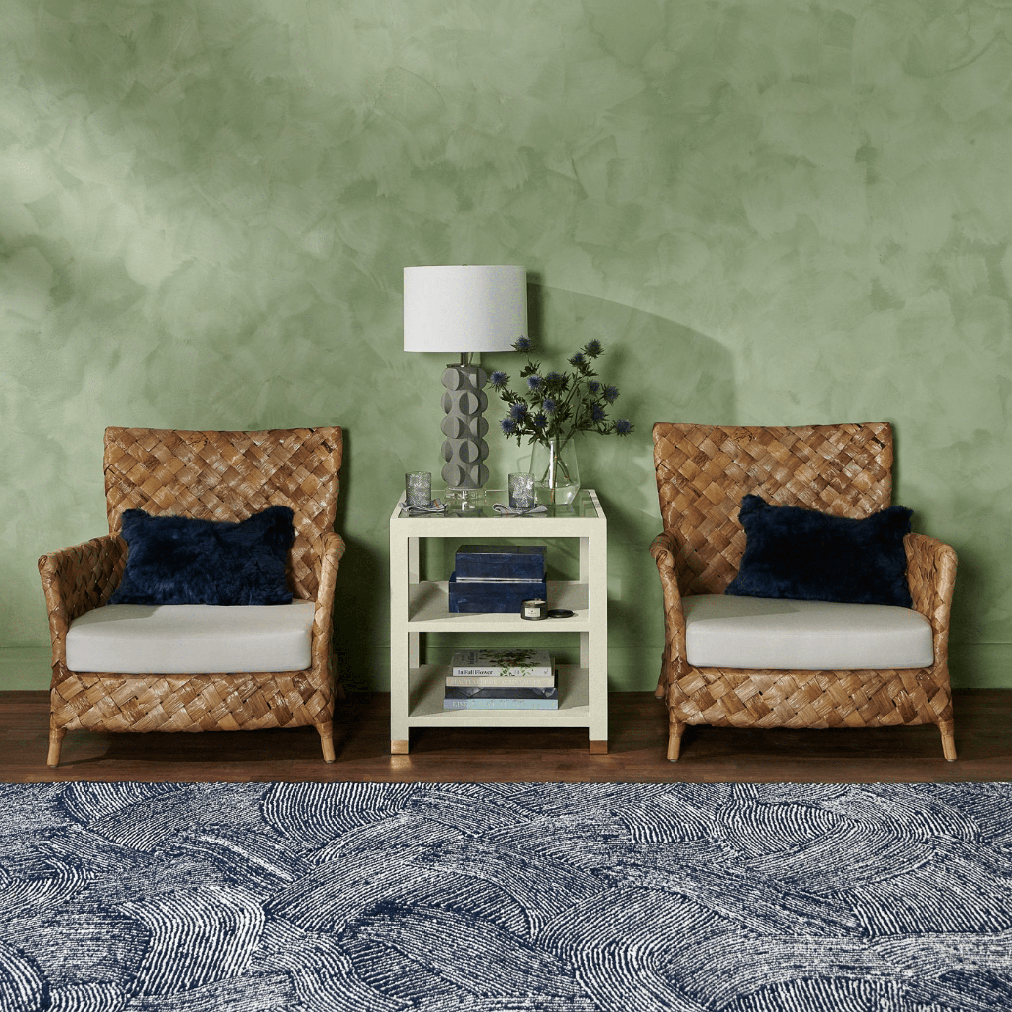 Contemporary Nordic Artisan Indonesian Natural Rattan Weaving Lounge Chair - Armchair With Thick Handwoven Texture For Living Room