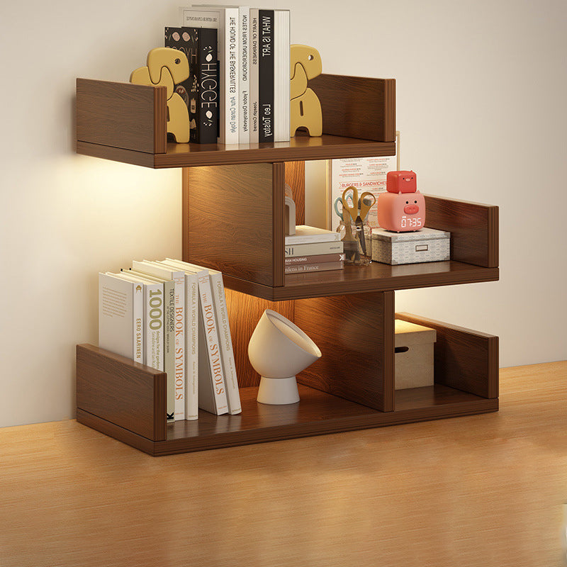 Modern Minimalist Rectangular MDF Bookshelf 3-Tier For Home Office