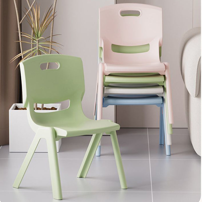 Contemporary Scandinavian Square PP Stackable Backrest Kids Low Stool For Living Room