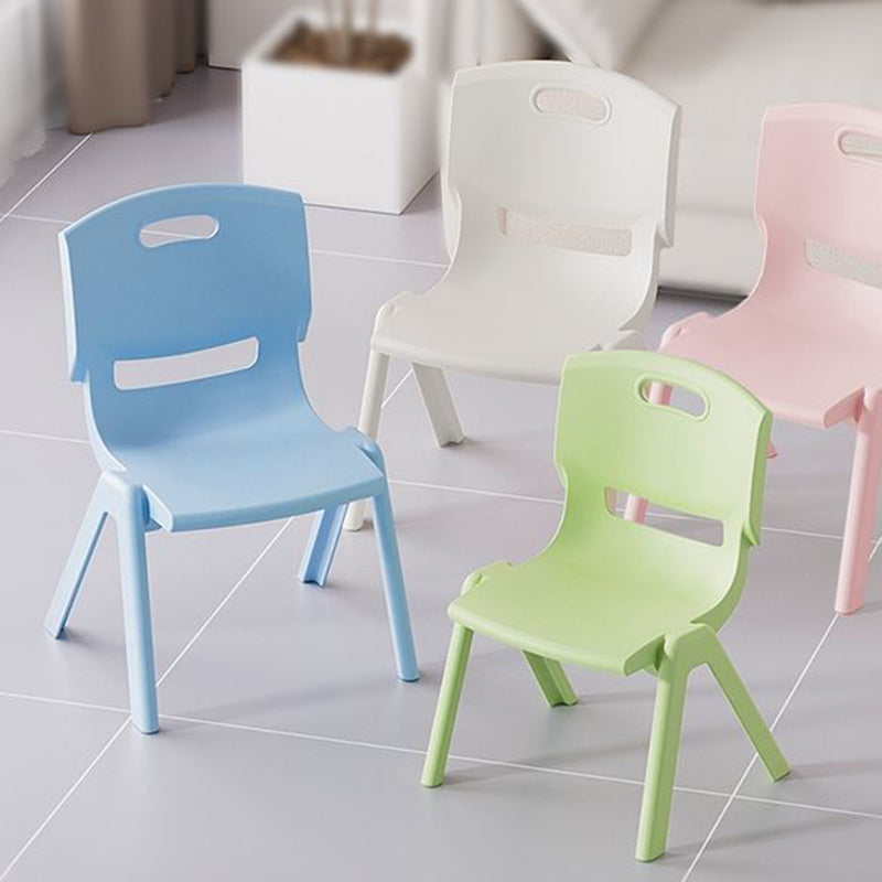 Contemporary Scandinavian Square PP Stackable Backrest Kids Low Stool For Living Room