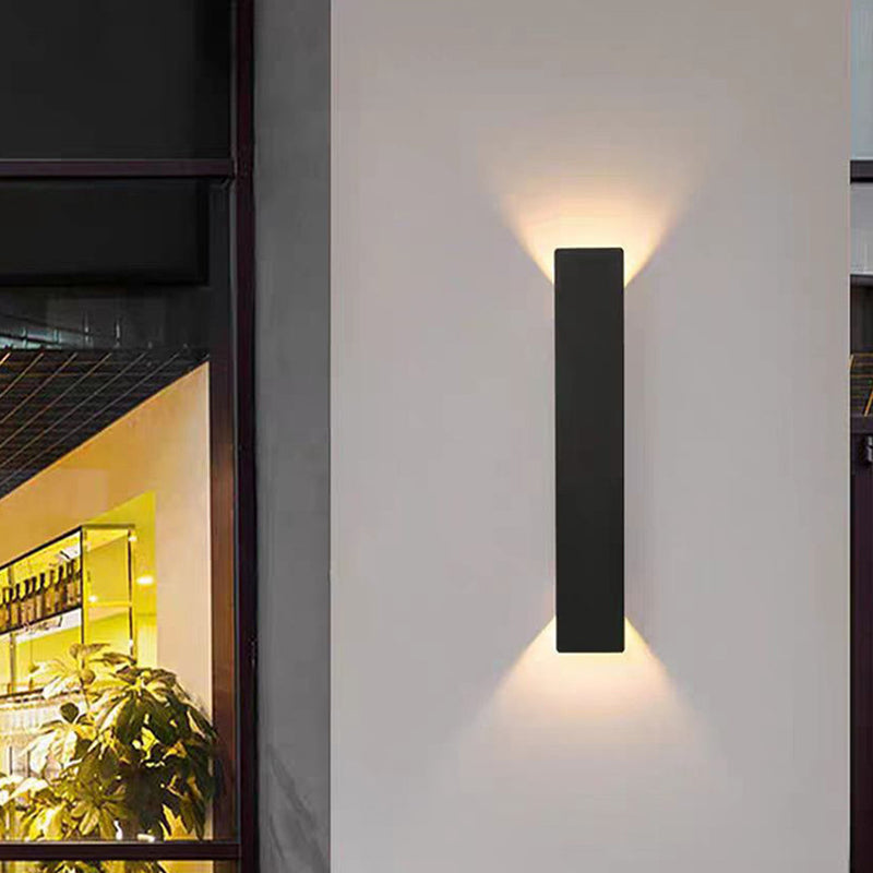 Modern Minimalist Long Strip Aluminum Acrylic LED Waterproof Wall Sconce Lamp For Outdoor Patio