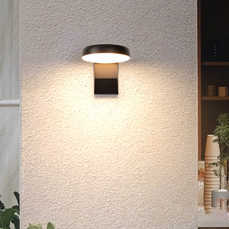 Modern Minimalist Waterproof Rotatable Aluminum PC Square Round LED Wall Sconce Lamp For Outdoor Patio