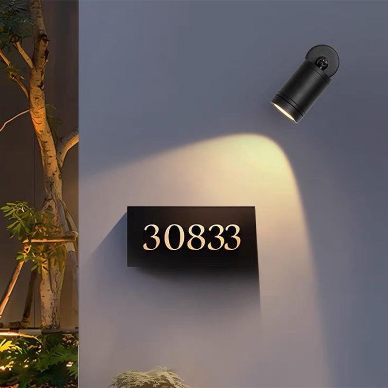 Modern Simplicity Waterproof Aluminum Iron Adjustable Cylinder Long Pole LED Wall Sconce Lamp For Outdoor Patio