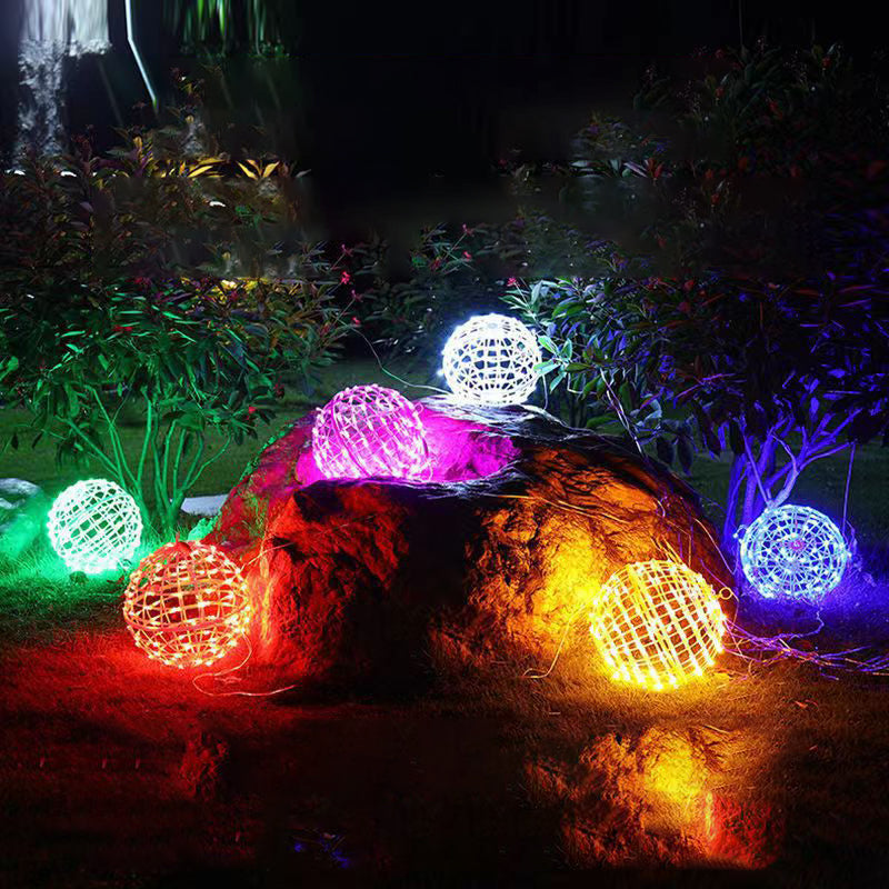 Modern Art Deco Waterproof PVC Hanging Ball Decoration LED Outdoor Pendant Light Outdoor Light For Garden