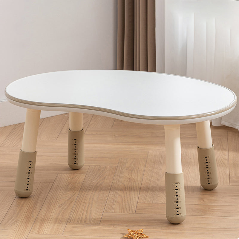 Contemporary Creative Oval Medium-Density Fiberboard PP Height-Adjustable Kids Table For Living Room & Bedroom