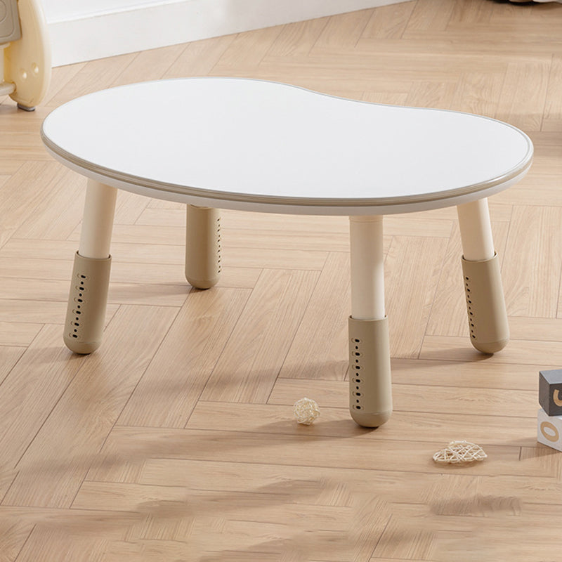 Contemporary Creative Oval Medium-Density Fiberboard PP Height-Adjustable Kids Table For Living Room & Bedroom