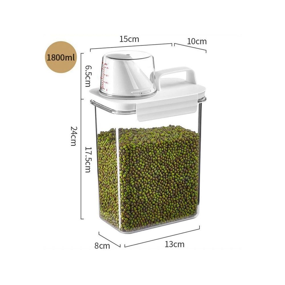 Klarer Organizer für Müsli und Getreide