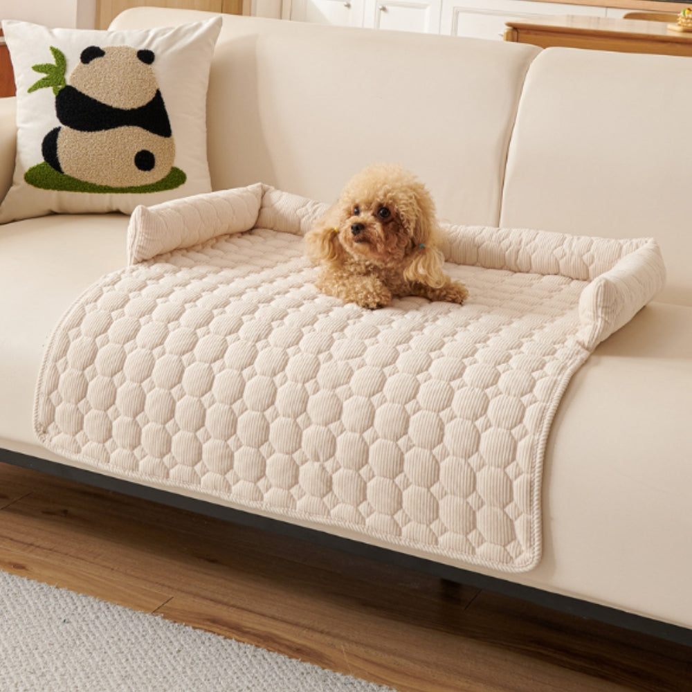 Hundebett mit rutschfestem Polster und Steppung