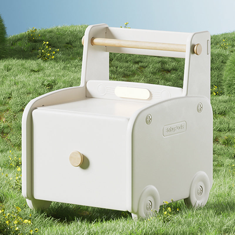 Contemporary Creative Car-Shaped PE Plastic Kids Nightstand 1-Drawer For Bedroom