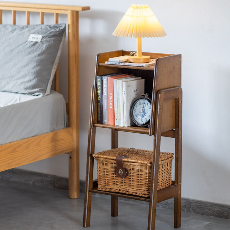 Traditional Japanese Square Bamboo Bookshelves 3/4/5 Tier For Living Room