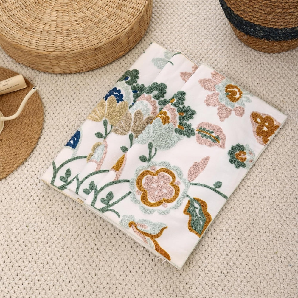 Funda de Cojín Acolchada Floral de Estilo Campestre Denza