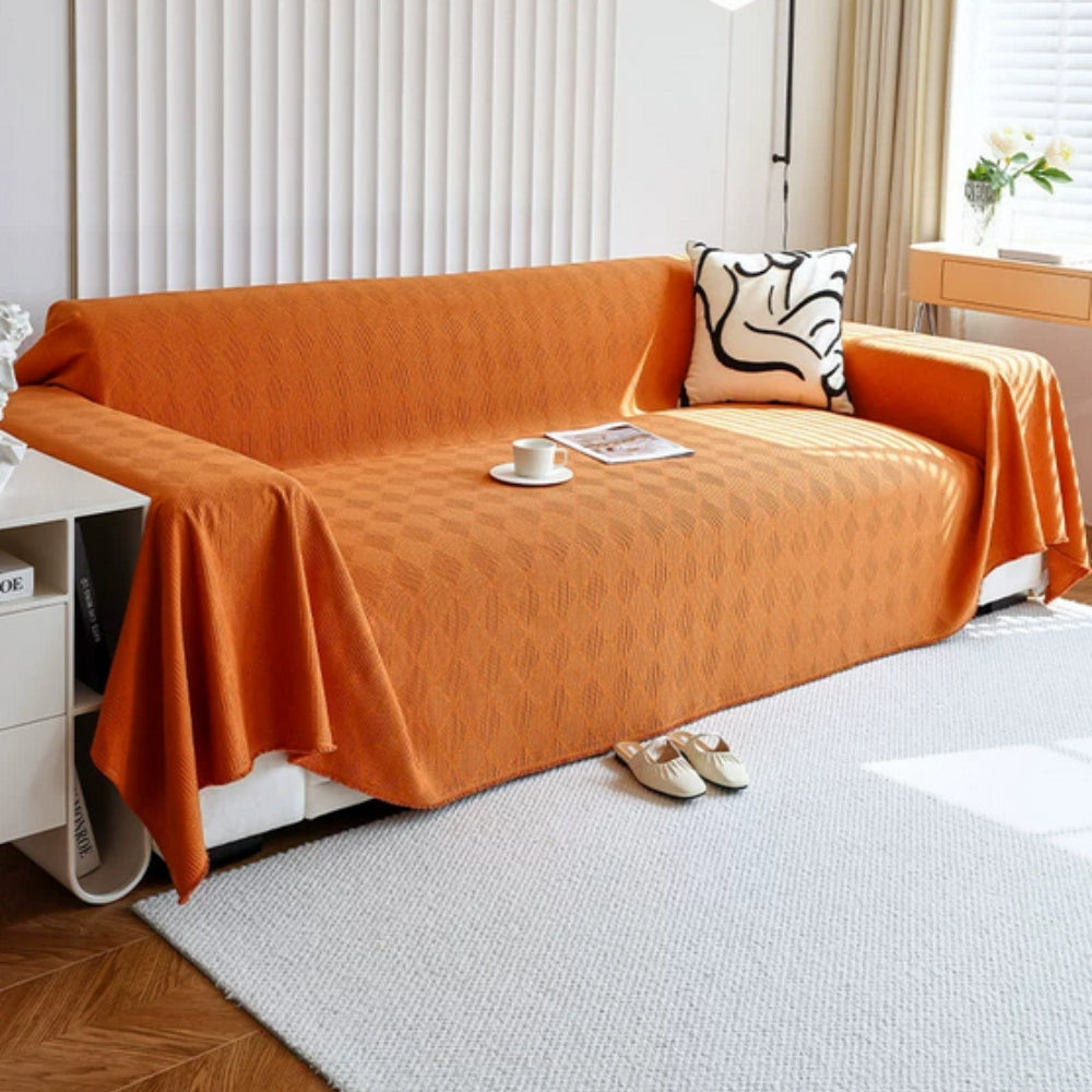 Diamantgitter Chenille Sofabezug