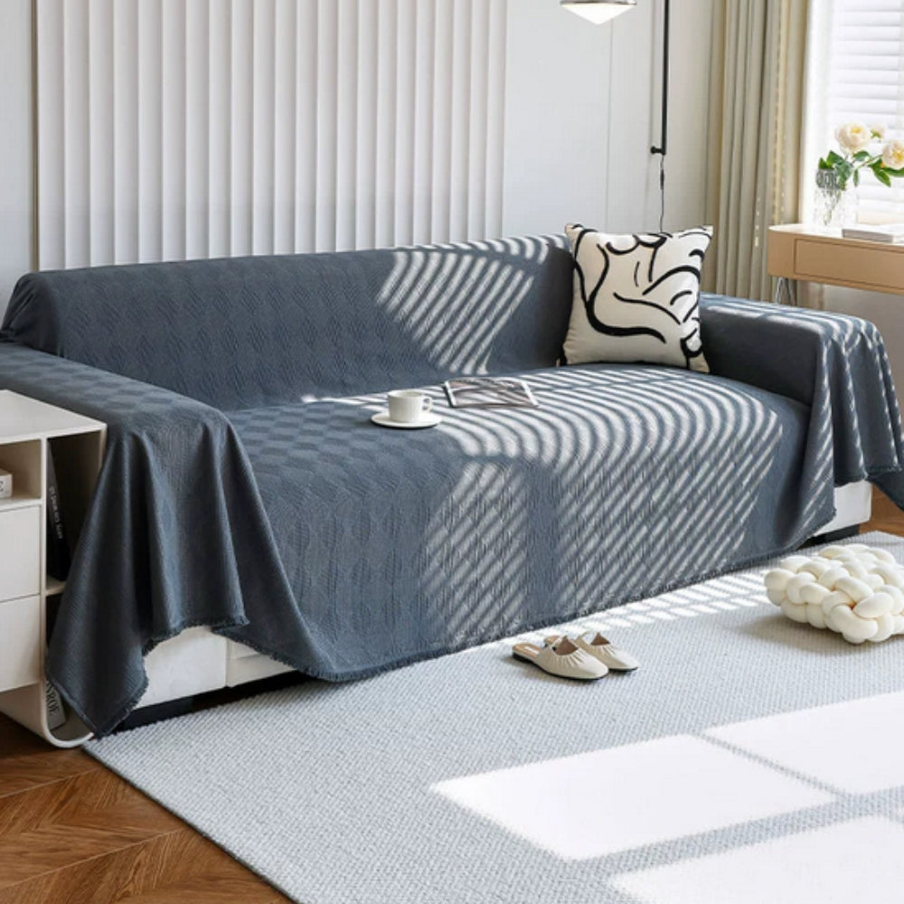 Diamantgitter Chenille Sofabezug